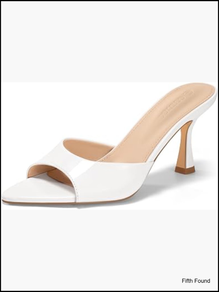 Pointed Peep Toe High Heel Mule Sandals Slip On Backless Dress Shoes